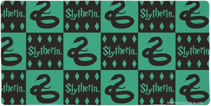 Harry Potter Slytherin Pattern Large Gaming Mouse Pad Desk Mat with Stitched Edges Non-Slip Base for Gamer Home and Office 31.5 x 15.7
