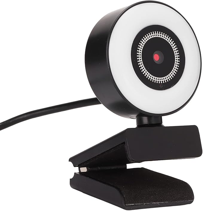 Computer Camera HD 1080P with Supplementary Lighting Flexible Rotate USB Home Webcam Excellent for Home Live Streaming on Various Platforms