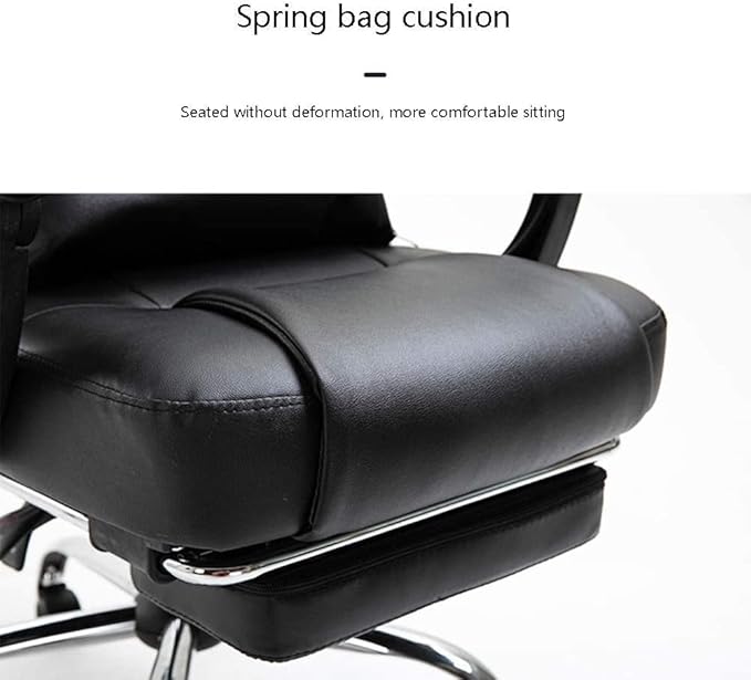 Office Chair Desk Chair Computer Chair Computer Chair Leather Desk Gaming Chair with Footrest Ergonomic Swivel Computer Desk Chair Height Adjustable Executive Office Chair Linkage Handrail with Movab
