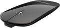 FENIFOX Wireless Bluetooth Mouse Ultra-Thin Flat and Slim Silent USB-C Rechargeable Travel Mini Portable Mouse for Mac iPad Laptop MacBook Tablet Chromebook - Black