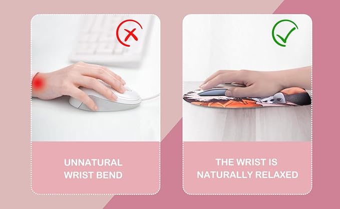 3D Mouse Pad Oppai Mousepad with Soft Gel Wrist Rest Anime Manga Gaming Boob pad Anti-Slip Mouse Mat （Erz 01）