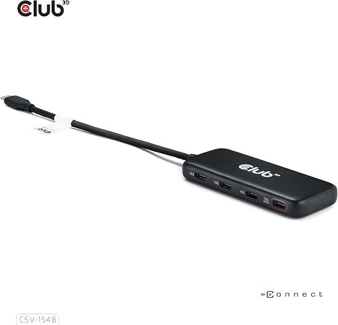 Club 3D CSV-1548 USB Type-C Hub with 4 Ports 10G Data Transfer PD3.0 Charging- Compatible with Gen2 USB Peripherals- 10Gbps Data Transfer Rate