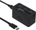 Kingwin USB C Hub Adapter w/ Card Reader Write &amp USB 3.0 HUB - Thunderbolt 3 Supports High Speed SD MS Micro M2 CF For Macbook Laptop Desktop type-c