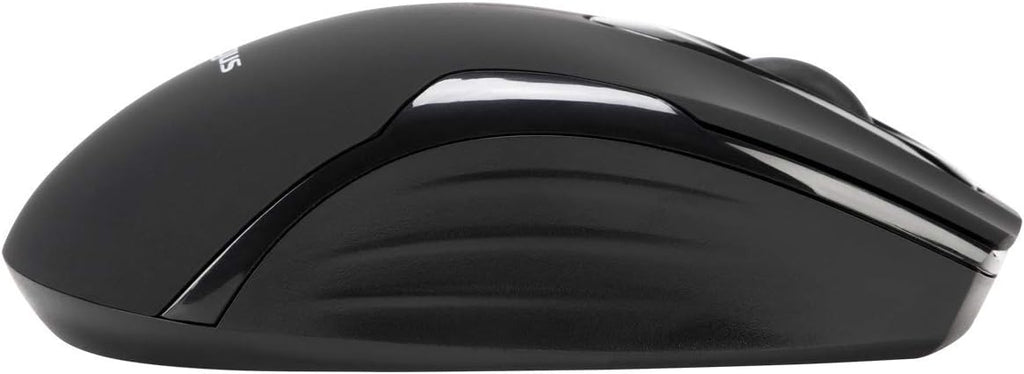Targus Compact Mouse with Blue Trace Technology for Tracking and Retractable 2.5-Foot USB Cord Black and Gray (AMU75US)