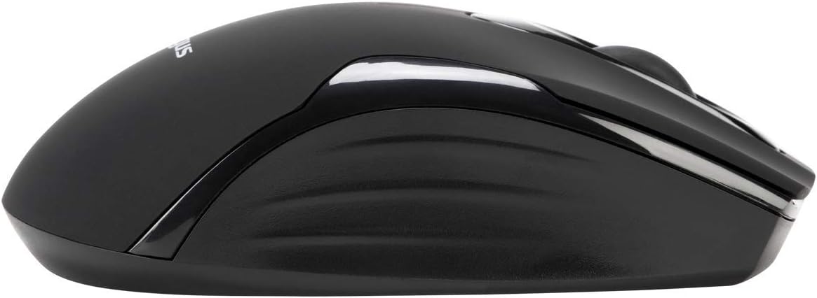 Targus Compact Mouse with Blue Trace Technology for Tracking and Retractable 2.5-Foot USB Cord Black and Gray (AMU75US)