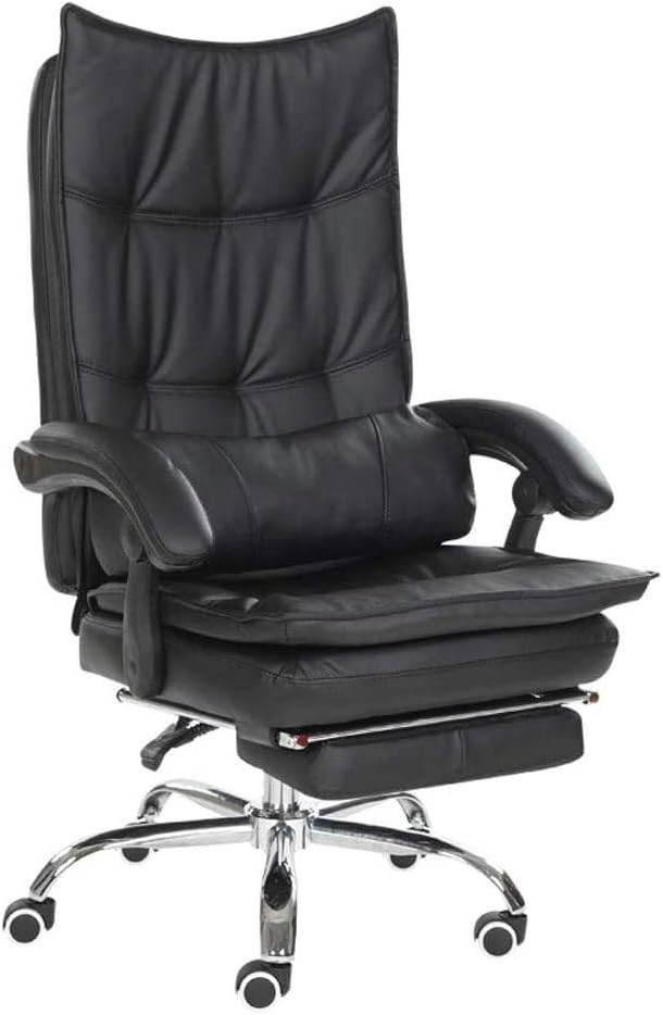 Office Chair Gaming Chair Computer Chair Reclining Office Chair with Lumbar Support Ergonomic Adjustable Seat Height and Back Recline Desk and Task Chair (Color : Svart)