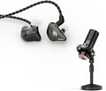 BASN USB/XLR SL2000 Dynamic Microphone and Bsinger 2nd Generation Dual Dynamic Drivers in Ear Monitor Headphones Set for Podcast Live Streaming Gaming Recording