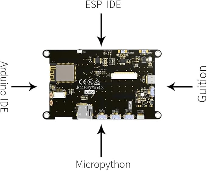 ESP32-S3 8M PSRAM 4M Flash 4.3-inch IPS 480 * 272 LCD Display Module with WiFi and Bluetooth Compatible for Auduino/Micropython/ESP(IPS Capacitive Touch)