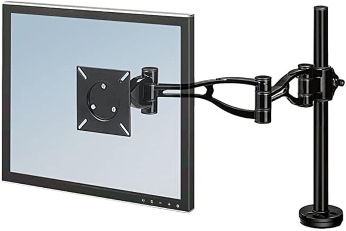 Fellowes 8041601 Professional Series Adjustable Depth Computer Monitor Stand for Desk with Single Monitor Arm 30 Inch Monitor Capacity