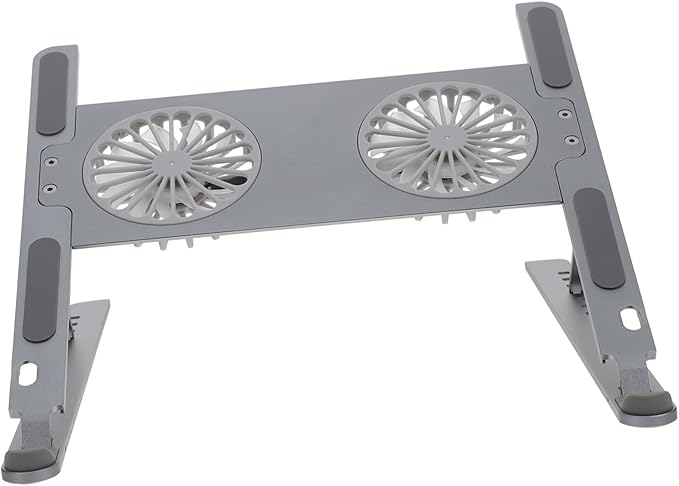 Generic Adjustable Laptop Cooling Pad LED Fan Aluminum Alloy Notebook Stand for Gamers Quiet Cooling Solution for Laptops and Tablets