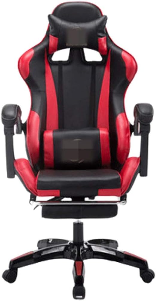 YYDS Chair Gaming Chair Office Chair Esport Gaming Bureau Chaise Recliner Armrest Armchair Pillow Footrest Ergonomics Furniture Ergonomically (Color : Black and red Size : with footrest)