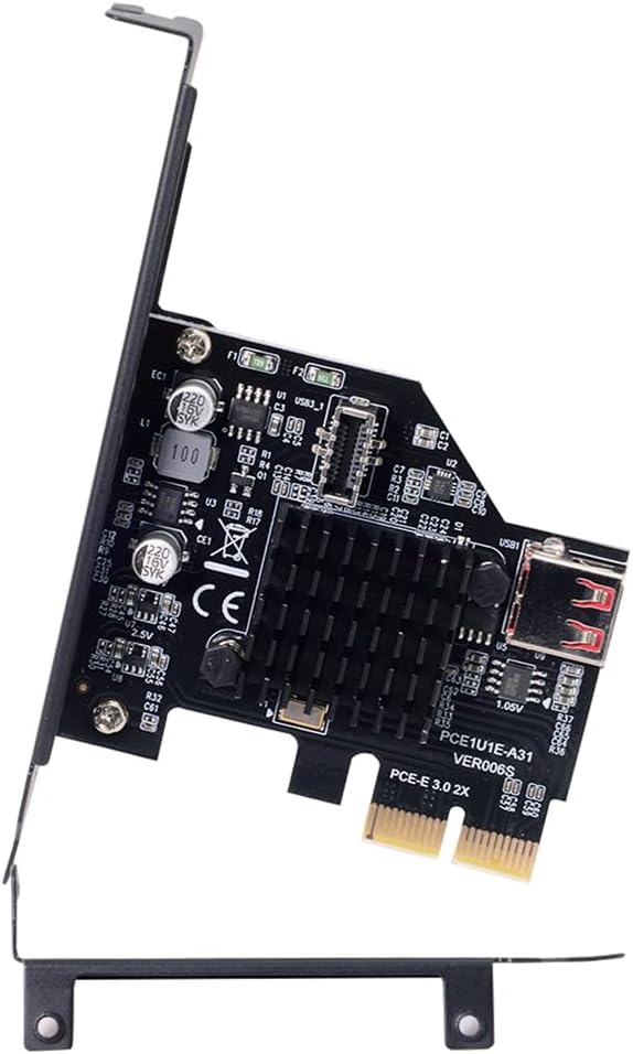 NFHK USB 3.1 Front Panel Socket USB 2.0 to PCI-E Express Card Adapter for Motherboard