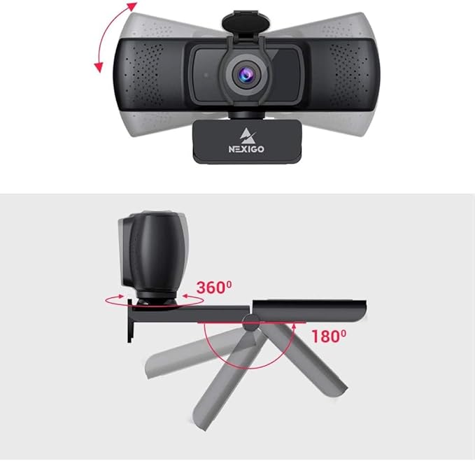 NexiGo N930P (Gen 2) 1080P Autofocus Webcam with Software Microphone &amp Privacy Cover HD USB Web Camera for Zoom YouTube Skype FaceTime PC Mac Laptop Desktop