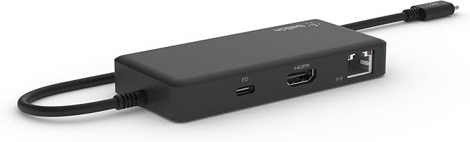 Belkin 5-in-1 Powered USB-C &amp USB Hub USB-C Docking Station w/ 2 USB-A Ports 1 USB-C Port Ethernet &amp 4K HDMI Port Compatible with MacBook Chromebook &amp Other USB-C Devices