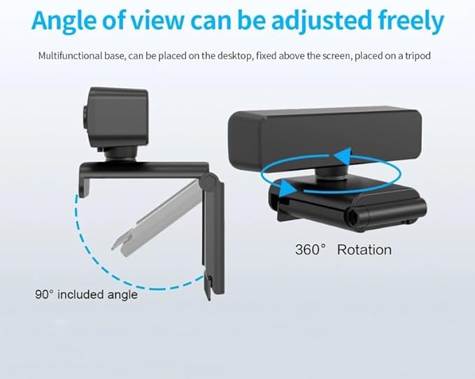 Webcam 1080p Cover Web Camera with Microphone for Computer Video Calling