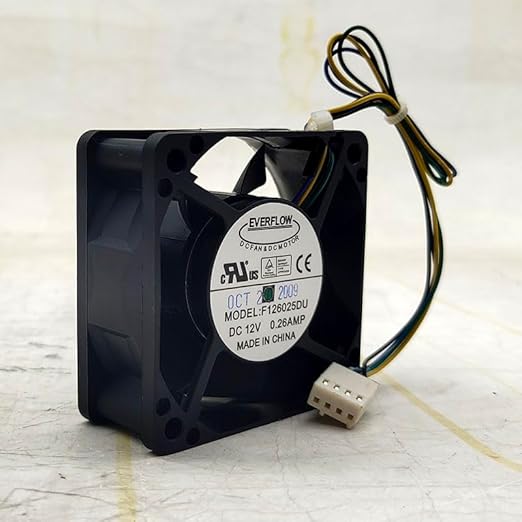 F126025DU 6025 12V 0.26A High-Performance 60mm Cooling Fan for Laptops and Electronics