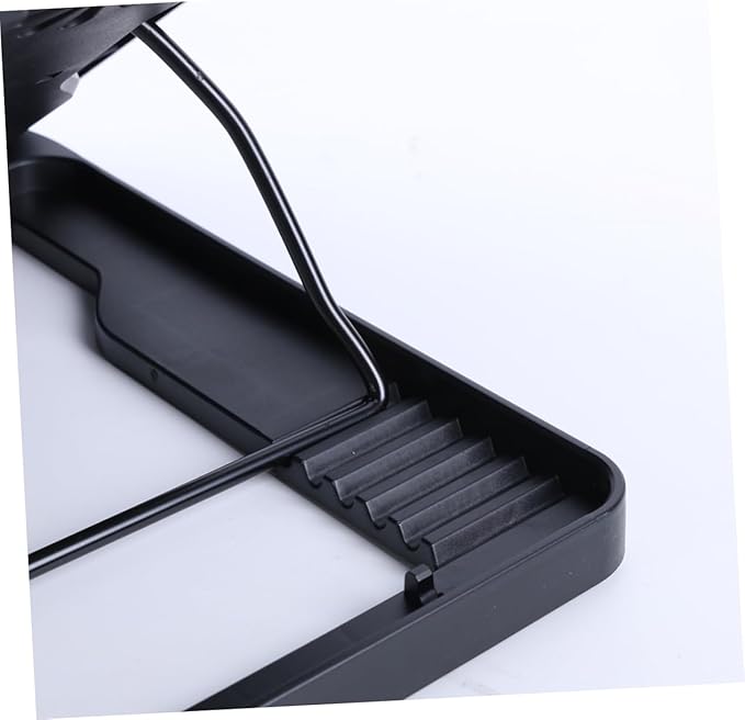 USB Laptop Cooling Pad Adjustable Height Fans -Skid Design and Dual USB Ports Multi-Angle Notebook Cooler Stand for Heat Dissipation Black