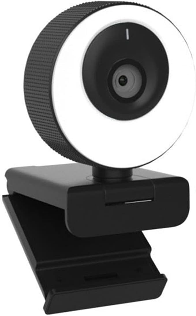 Web Camera 1080P Webcam 60FPS Autofocus HD Web Camera with Microphone Ring Light Web Cam for PC Computer Camera for Gaming Video Calling Recording (Color : 2K 30FPS)