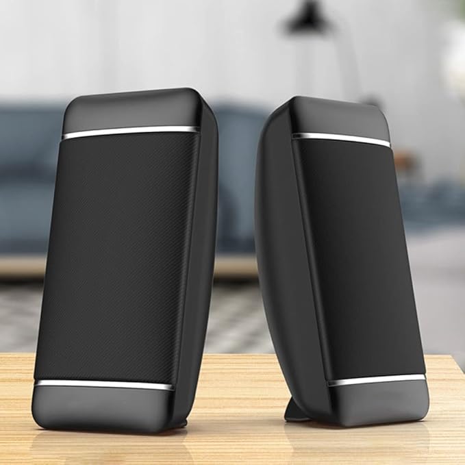 Computer Speakers Mini Speaker with USB Powered 3.5 mm AUX-in Portable Speaker for Computer Laptop (Color : Black)