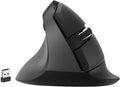 J-Tech Digital Left Handed Wireless Ergonomic Vertical Mouse for Small Hands with USB Nano Transceiver AA Battery 4 DPI Compatible with Mac and PC Black [V628ML]
