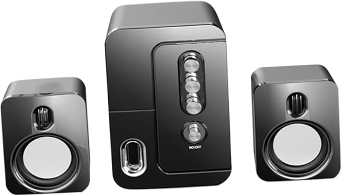Alipis USB Desktop Laptop Computer Speaker with 3D Surround Sound and Deep Bass Black USB-Powered Audio Speaker for Office Online Study and Home Use