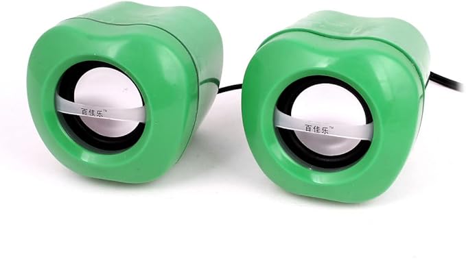 Laptop DVD Shape Plastic Mini Multimedia Box Speaker Green 2Pcs (id: cbb d43 064 ff2 bcd