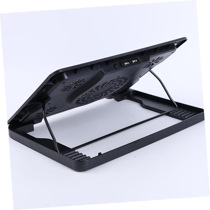 Gadpiparty Laptop Cooling Pad with 5 Fans USB Powered Cooling Device with Adjustable Angle and Anti-Skid Base Compatible with Laptops for Gaming and Office Use Black