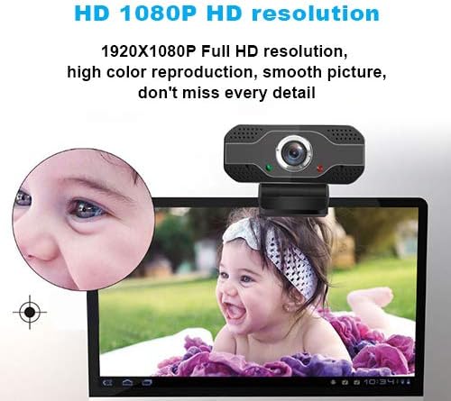 1080P Webcam with MicrophoneWeb Camera for Desktop Laptop Computer USB Plug and Playfor WindowsMac OSLinuxAndriodfor Video StreamingConferenceGamingOnline Classes