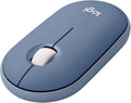 Logitech Pebble Wireless Mouse with Bluetooth or 2.4 GHz Receiver - Blueberry