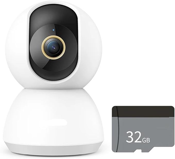 360° Smart Home Security Camera PTZ 2K Webcam 1296P 3 Megapixel AI Human Detection Night Vision Webcam(EU PlugCamera add 32G TF)