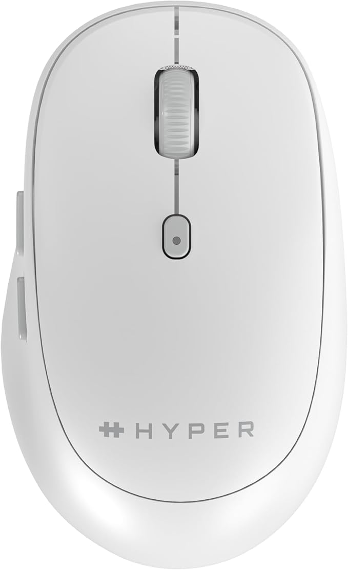 Hyperspace Wireless Mouse Bluetooth 5.0 — Ergonomic Wireless Mouse w/Adjustable Sensitivity Fast Switching Compatible w/MacOS Windows Chrome OS — Pair Up to 3 Devices