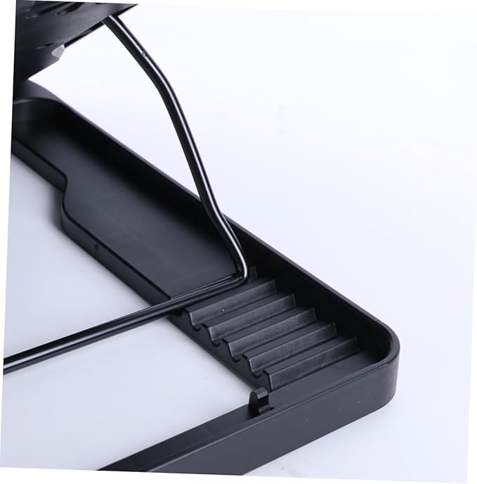 USB Laptop Cooling Stand 5-Fan Cooler Adjustable Angle Base with Anti-Skid Heatsink for Notebooks Black