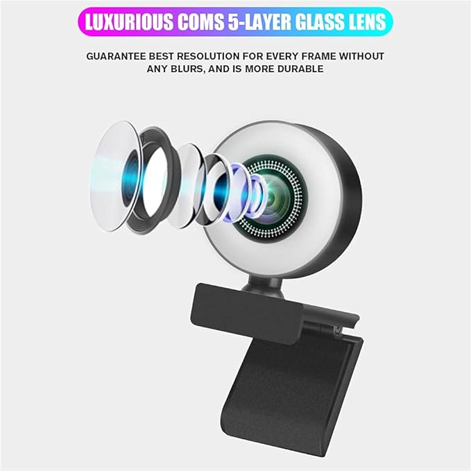 Multifunctional 1080p Mini Ringlight for Makeup Live Fill Light LED Dimmable Lamp Photo Video Camera