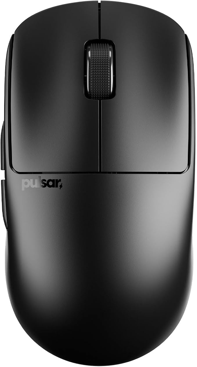 Pulsar Gaming Gears X2 Crazylight Wireless Gaming Mouse Ultra Lightweight 1.23 oz (35g) Optical Switch 32000 DPI 750 IPS XS-1 Sensor 8k Compatible (Jet Black) (Renewed)