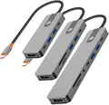 USB C to HDMI Adapter 5 in 1 with USB3 0 3 1 HUB Docking Station Support 4K 60Hz PD SD TF 3 5mm Compatible with Laptop(5 in 1)