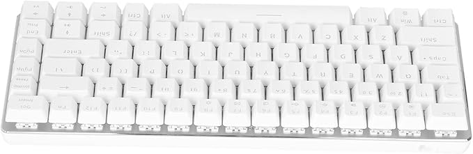 Wired Hanical Keyboard 82 Keys Gaming Office Accessory with Backlight Ions - Silver e (#1)