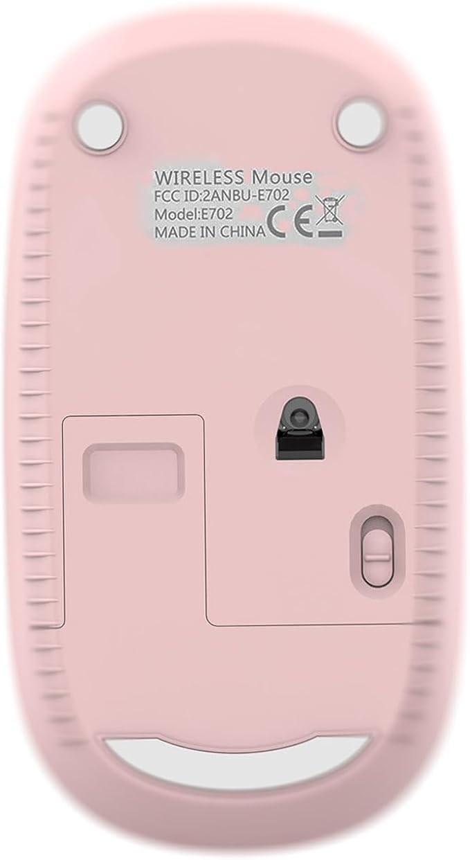 WONGS Luxury Bling Dazzling Pink Austrian Crystal Rhinestone 2.4G Wireless Mouse for Laptop Notebook PC Computer MacBook Girls Gift - Pink