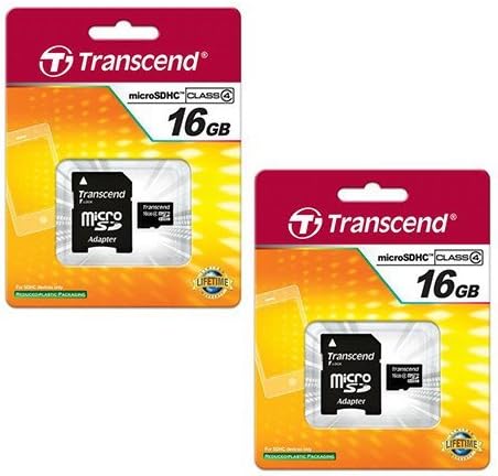 Coby CAM3002 SNAPP Mini Camcorder Memory Card 2 x 16GB microSDHC Memory Card with SD Adapter (2 Pack)