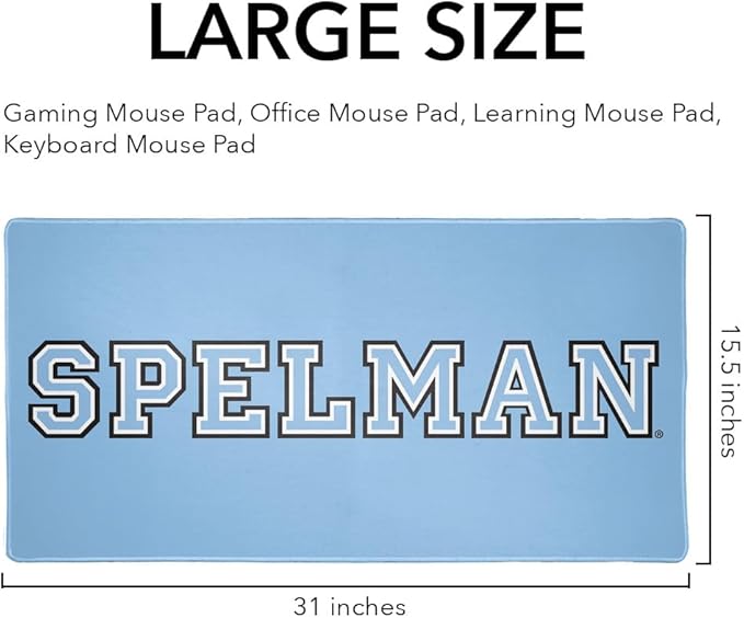 Spelman College Primary Logo Large Gaming Mouse Pad Desk Mat with Stitched Edges Non-Slip Base for Gamer Home and Office 31.5 x 15.7