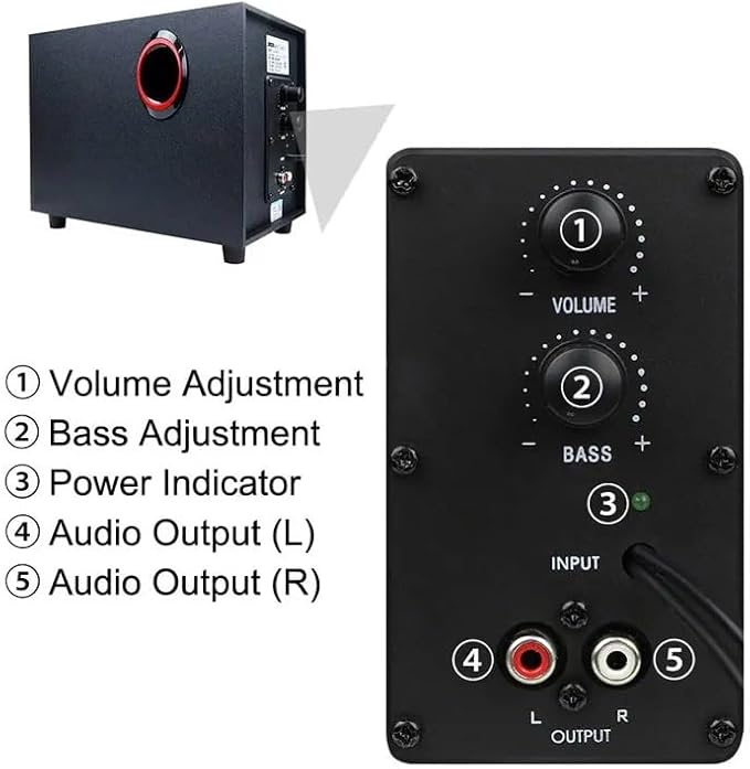 JSEIAJB Play Knob Pc Audio Computer Speakers Home 3.5mm Mini Plug Speaker Theater Multimedia PC