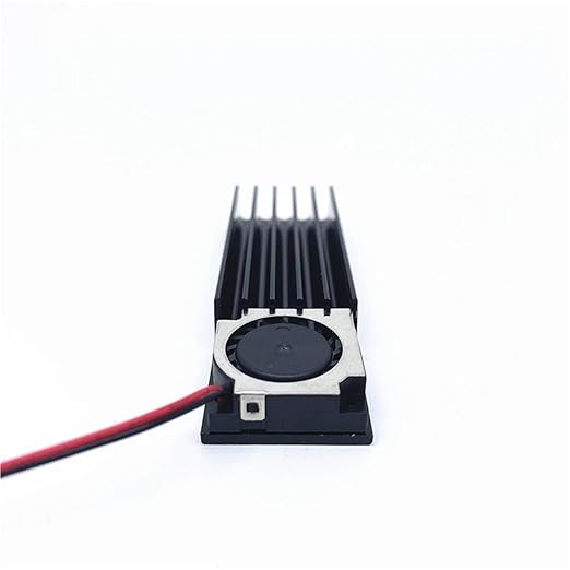 Hard Disk Heat Sink with Cooling Fan Thermal Pad 70x22x10MM Laptop Hard Disk SSD Aluminum Fin Nvme 512(Standard 2pin12V Fan)