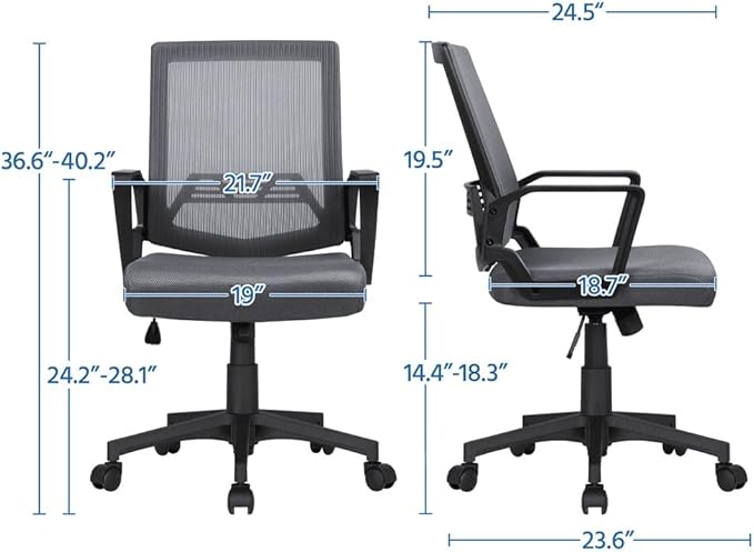 Office Chair Gaming Chair Computer Chair Mid-Back Mesh Adjustable Ergonomic Computer Chair Chair Gaming Furniture Chair Office Ergonomic Chair
