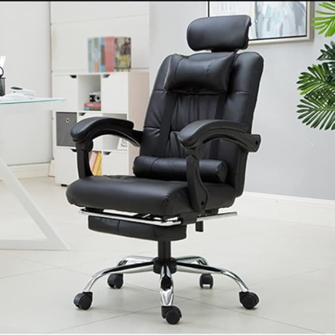 Office Chair Gaming Chair Computer Chair Home Office Reclining Lounge Chair Lift Rotary Chair Footstool Executive Chair Lunch Lounge Chair (Color : D Size : Light Grey)