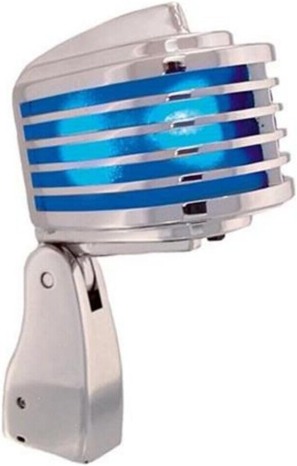 The Fin Retro-Styled Dynamic Cardioid Microphone Chrome Body &amp Blue LED