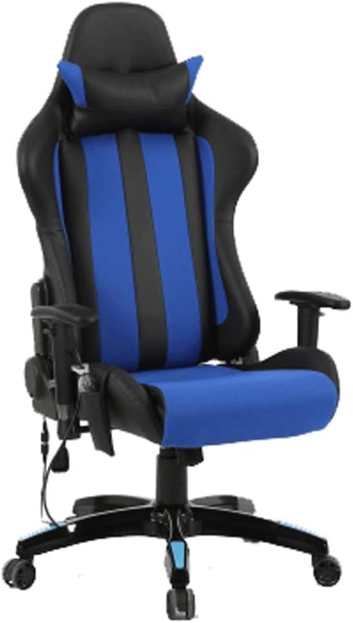 YYDS Chair Artificial Leather Gaming Chair Executive Ergonomic Swivel Chair with Headrest and Lumbar Pillow Fashion Esports Chair Ergonomically (Color : Dark Blue)