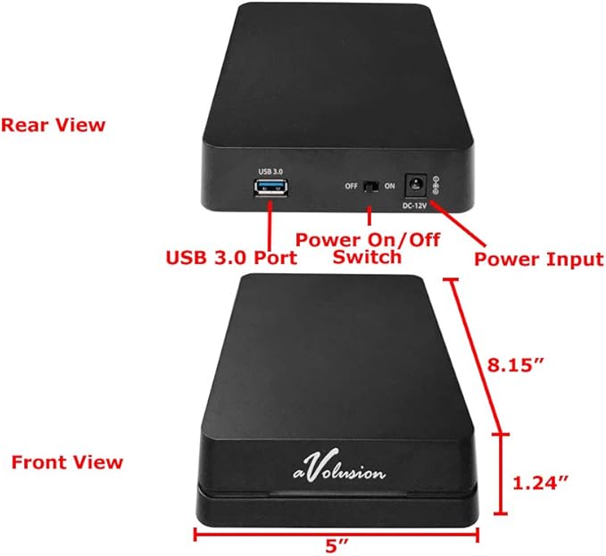 Avolusion HDDGear Pro 3TB (3000GB) 7200RPM 64MB Cache USB 3.0 External Gaming Hard Drive (Designed for PS4 Pro Slim Original) - 2 Year Warranty (Renewed)