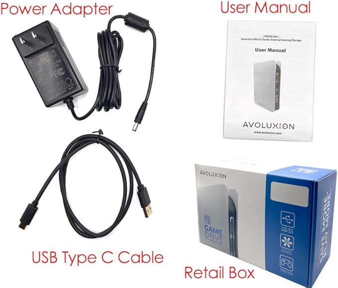 Avolusion PRO-T5 Series USB 3.0 External Hard Drive for WindowsOS Desktop PC/Laptop (White) - 2 Year Warranty (16TB) (Renewed)