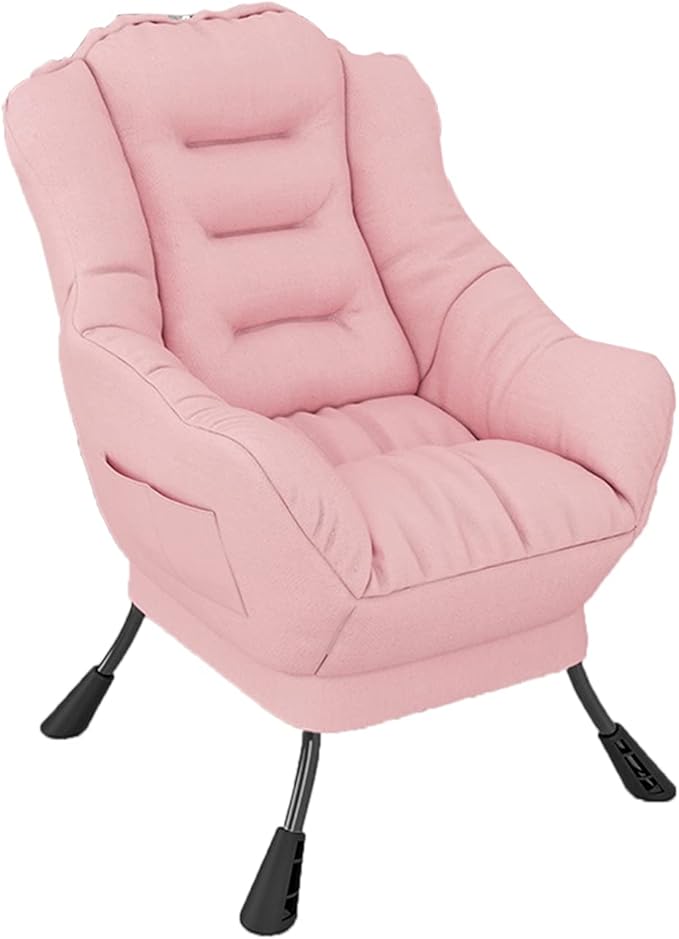 Mlaea Ergonomic Deck Chairs Comfortable Soft Bedroom Chairs Clothing Store Restaurant Gaming Reclining Chairs 45 * 45 * 85CM(Color:#1)