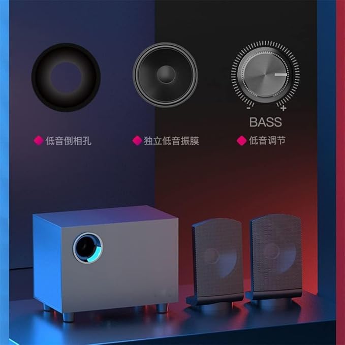 Computer Speakers for Desktop Computer Audio Desktop Small Speakers Wired Active Subwoofer Laptop Small Speakers Home