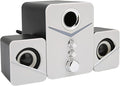 ciciglow PC Speakers D‑221 Computer Speaker Deep Bass 2.1 Channel Mini Desktop for Desktop Mobile Home Office Party Laptop (White)